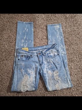 Machine Nouvelle Mode Bleach Splatter Distressed Jeans (Size 29)